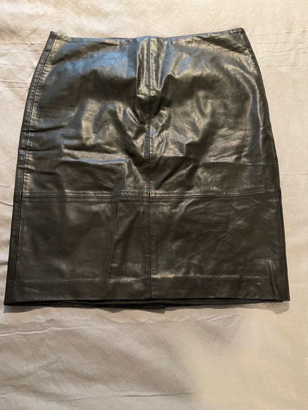 Premise Black Faux Leather Pencil Skirt